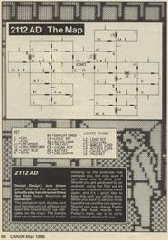 Game map for 2112 AD on the Amstrad CPC.